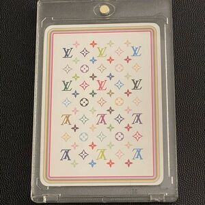 RARE Louis Vuitton Takashi Murakami Monogram Playing Card -Lucky- 3 Of Hearts